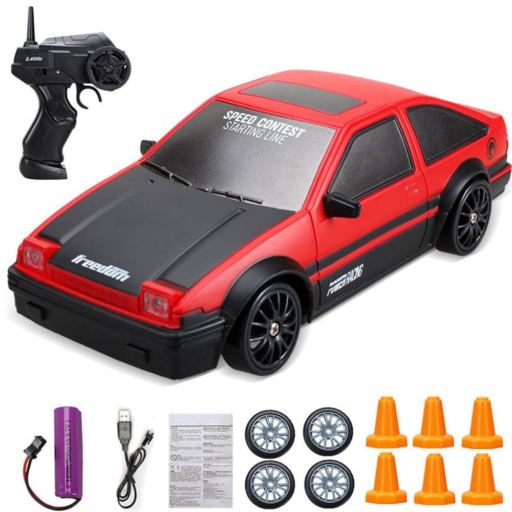 1/24 2.4ghz Rc Drift Car 4wd High Speed Remote Control Racing Vehicle Red