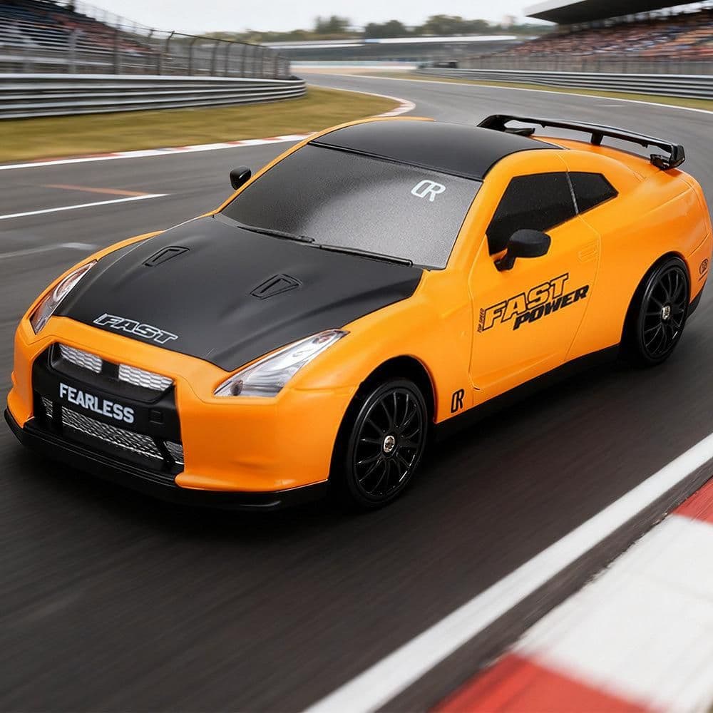 1/24 2.4ghz Rc Drift Car 4wd High Speed Remote Control Racing Vehicle Orange — alternate view