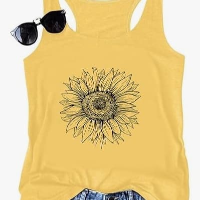 3D-printed Sleeveless European-size Trendy Fashion T-shirt Womens Tank Top