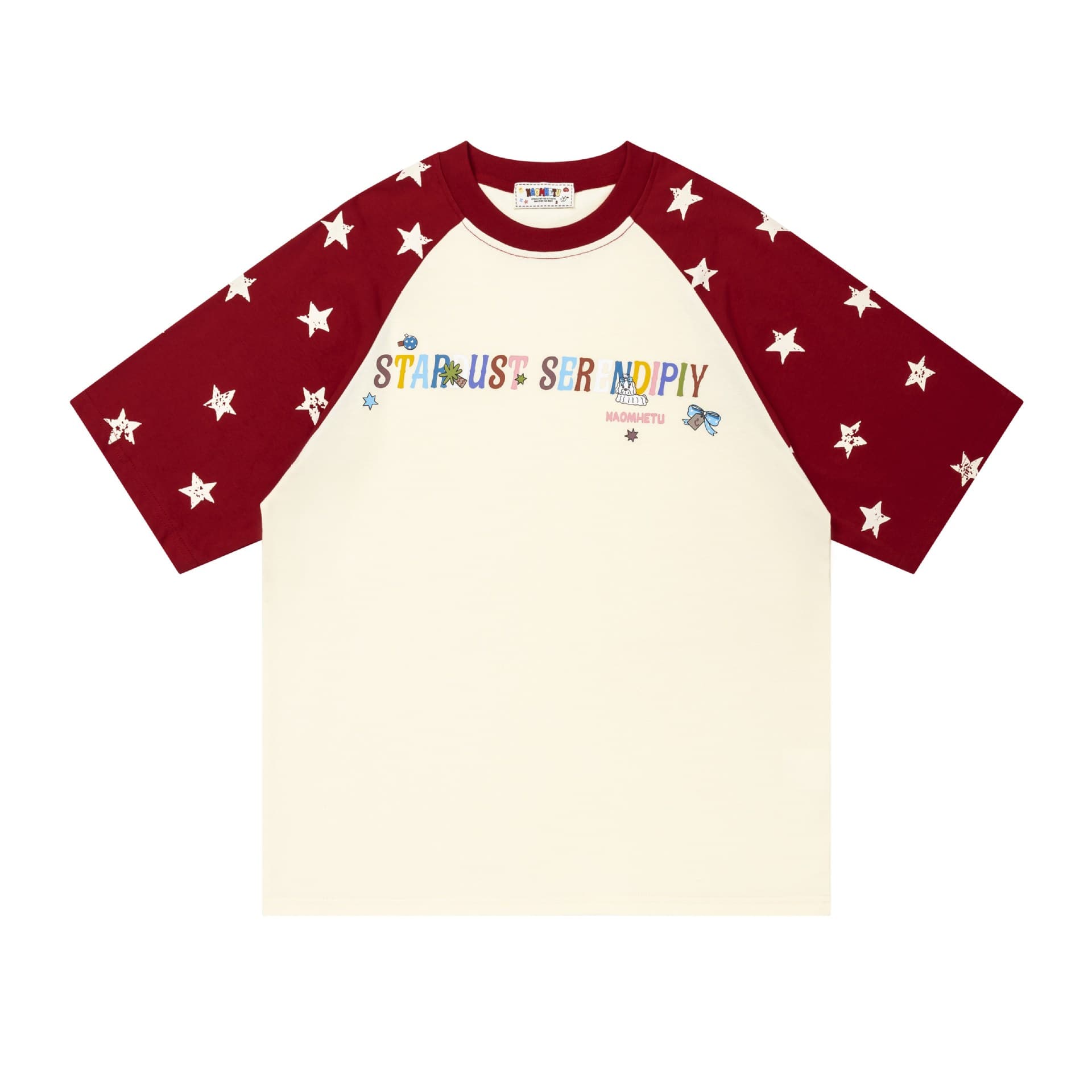 Everyday outfit with Abstract Dog Print Cotton Short Sleeve T-Shirt 4